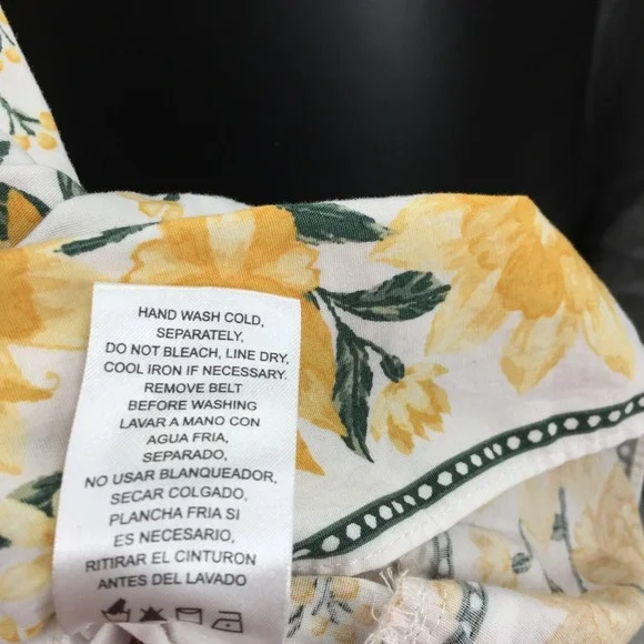 Joie White yellow floral puff sleeve mini dress Azaleia spring summer flirty 10 - Picture 9 of 16